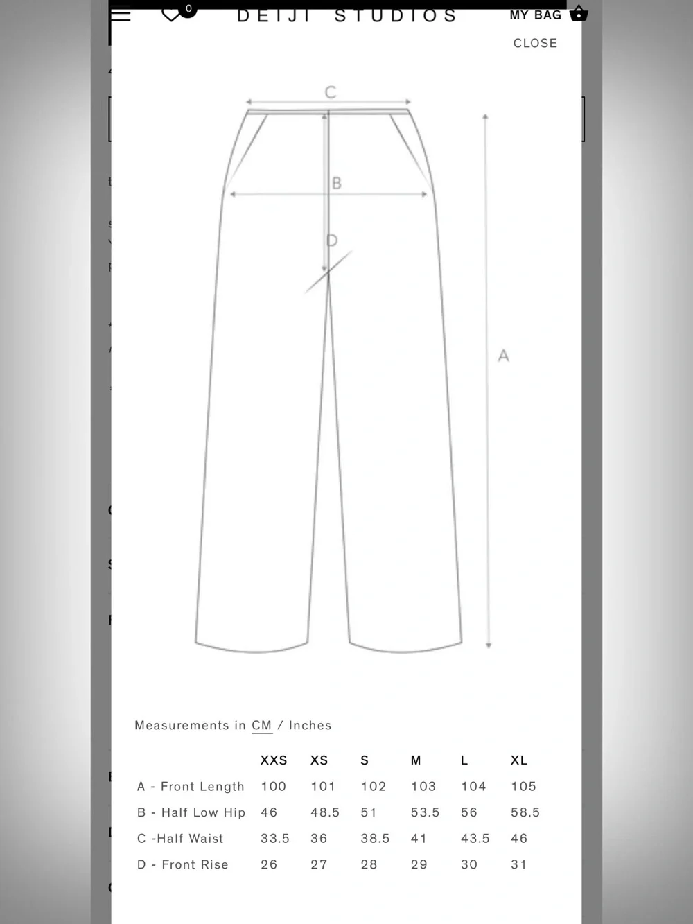 Deiji Studios Folded Wool Pant in Sable Stripe